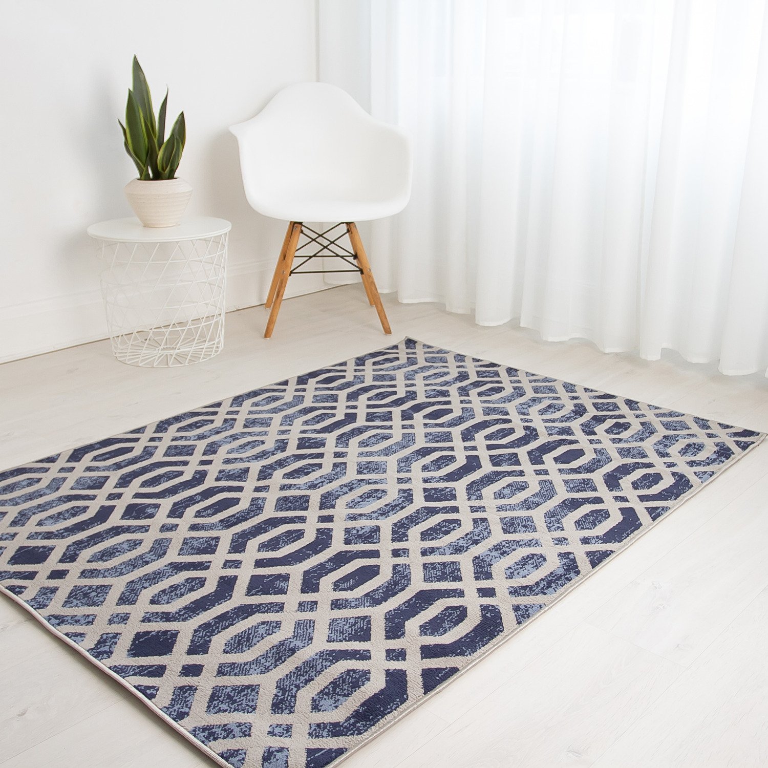 DS Living Bellagio Patterned Rug - Blue - 150x80cm