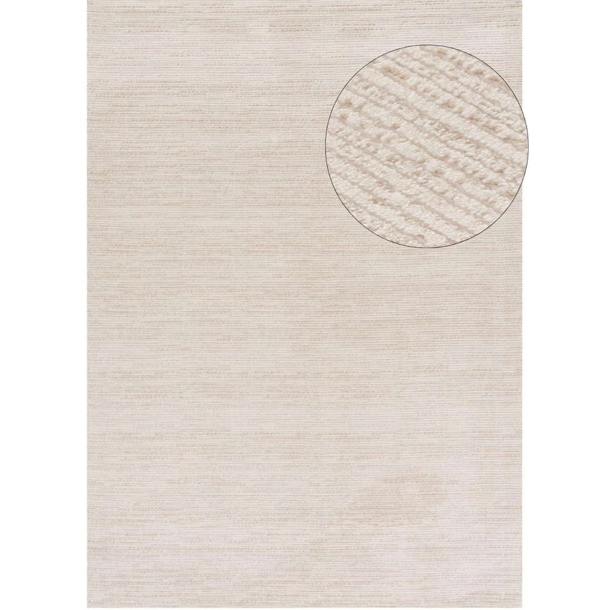 The Rugs Cream and Beige Carmel Modern Striped Rug - 80 x 150cm