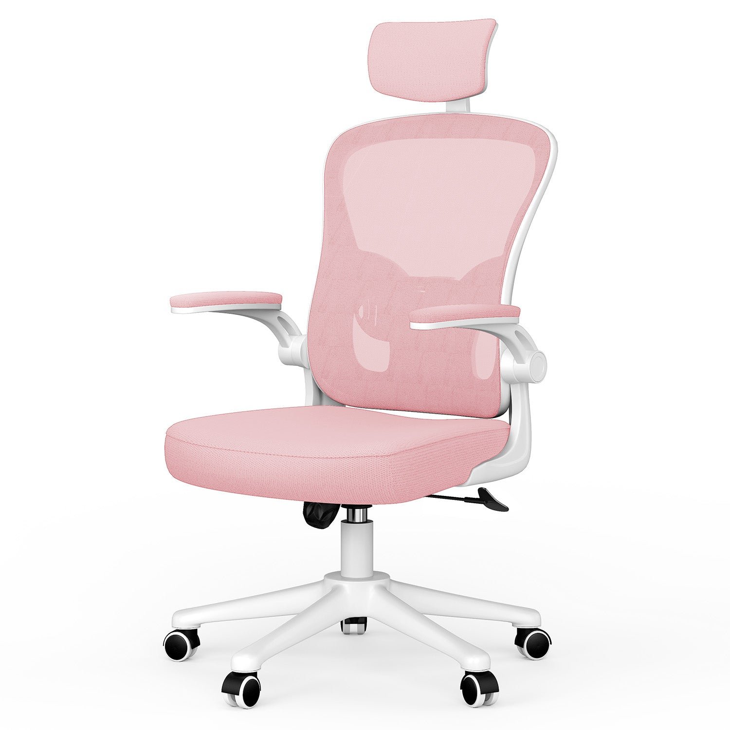 Rattantree Ergonomic Office Chair Adjustable Headrest Lumbar Support - Pink