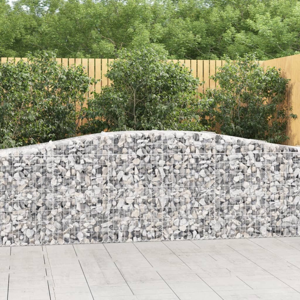 Walplus Galvanised Iron Gabion Basket - Silver 400 x 50 x 80/ - 100 cm