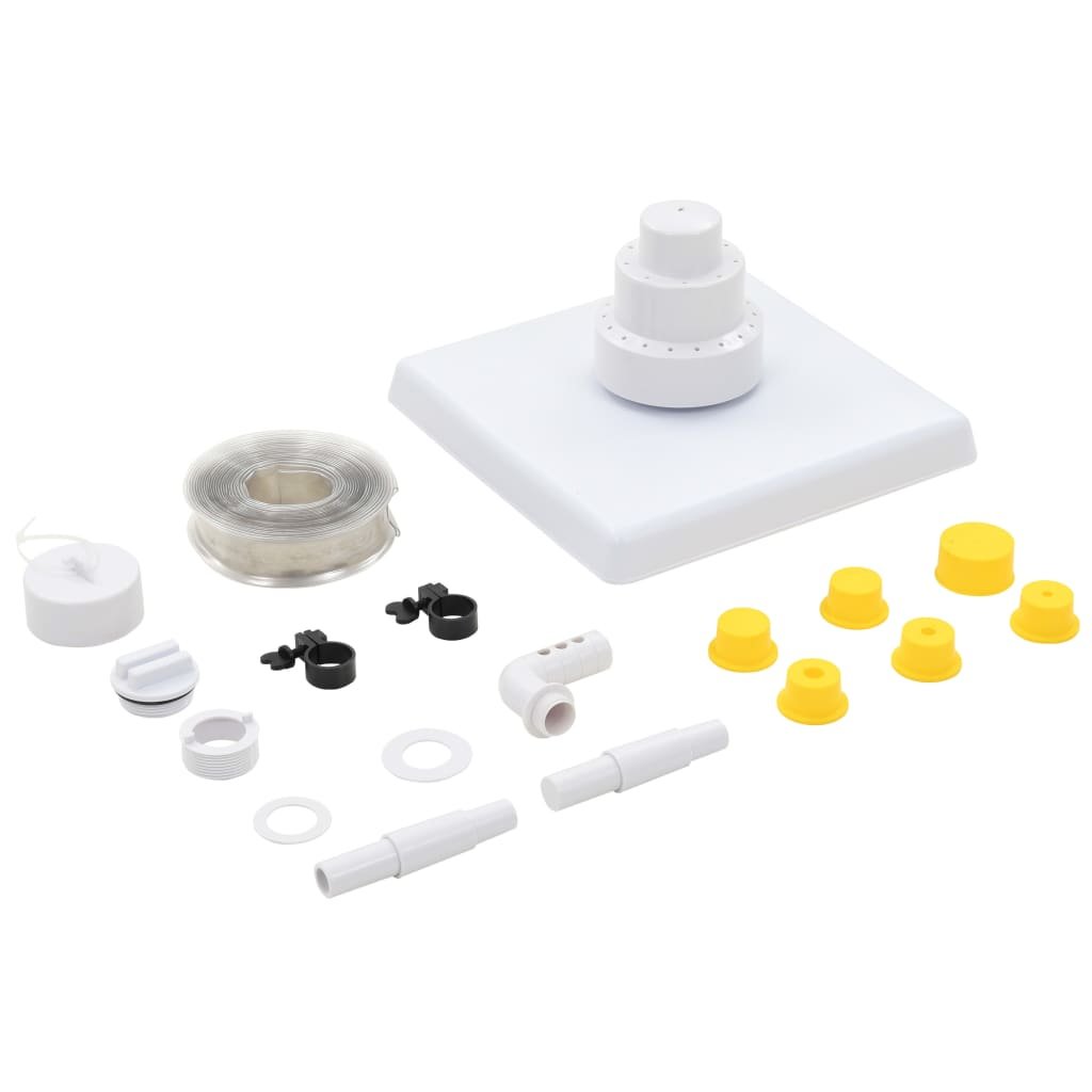 Walplus Pack of 13 Polypropylene Pool Grecian Fountain - White