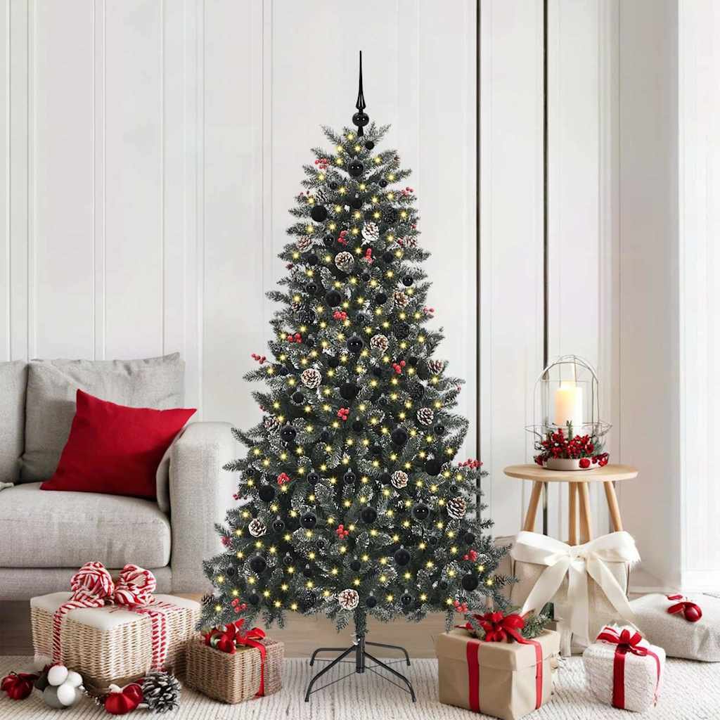 Walplus 300 Warm LED Lights Artificial Christmas Tree - Green - 180 cm