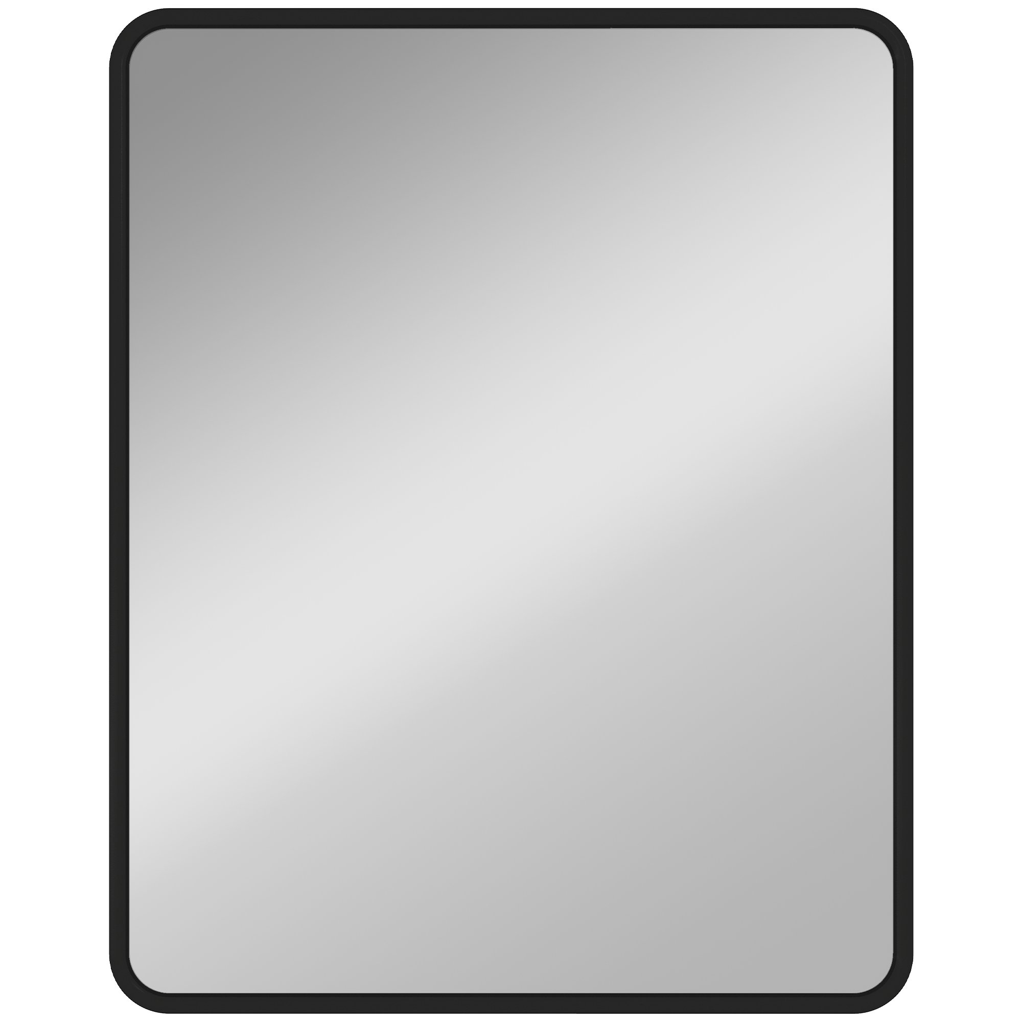 HOMCOM Set of 2 Rectangular Wall Mounted Mirror - Natural Wood