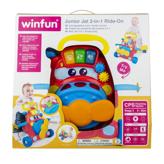 Winfun Junior Jet 2 In 1 Walker Ride On Childrens Toy