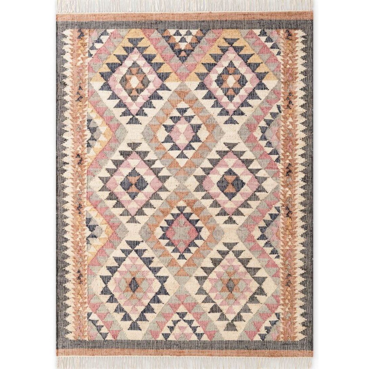 Hanse Home Multicoloured Polka Dot Roya Afghan Kelim Flatweave Rug - 80 x 150cm