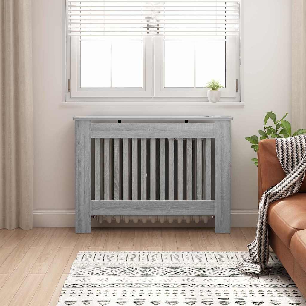 Walplus Engineered Wood Radiator Cover - Grey Sonoma - 112 x 19 x 81.5 cm