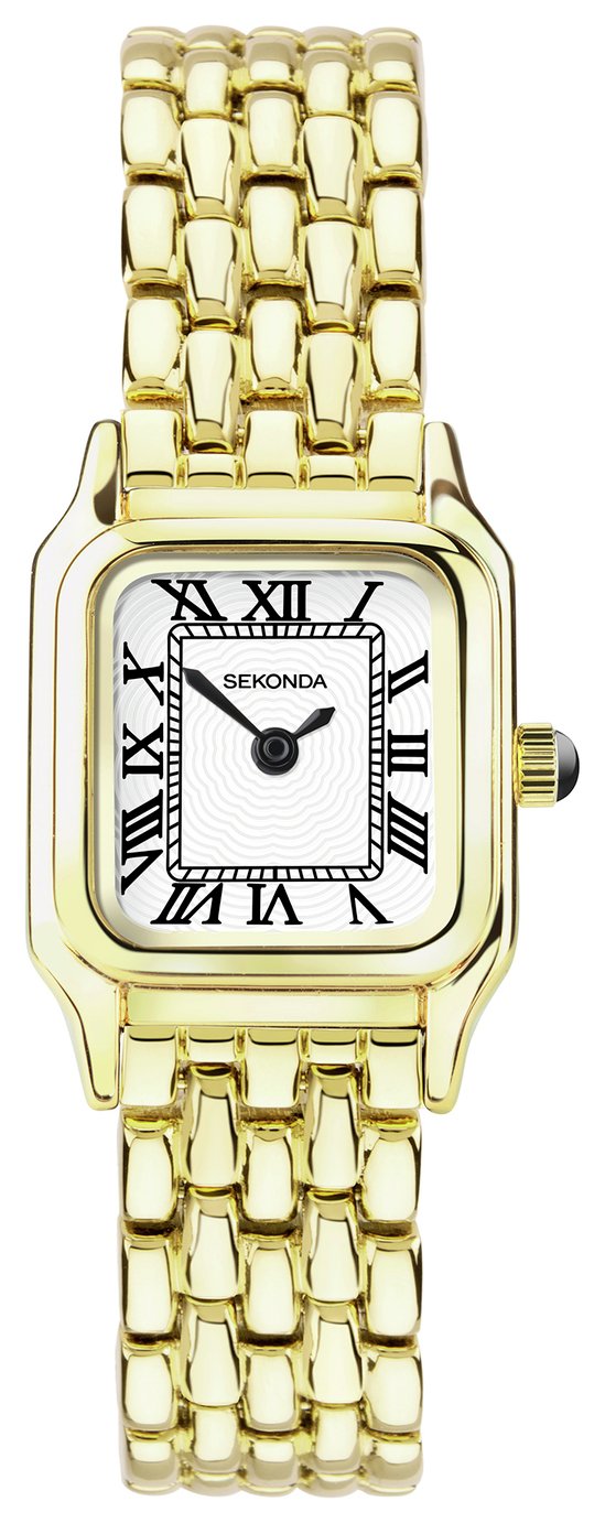 Sekonda Monica Ladies White Dial Gold Coloured Strap Watch