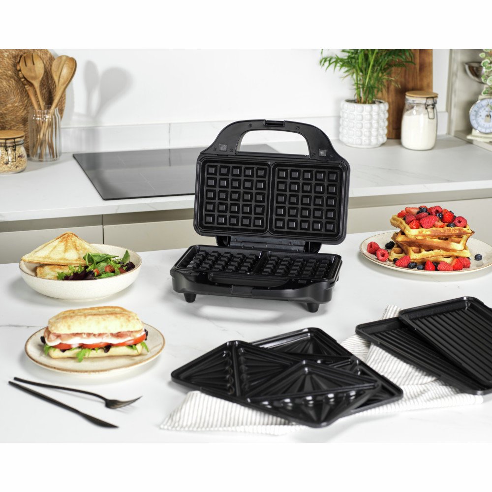 Salter EK6341MBLK Kuro XL 3-in-1 Snack Maker - Black