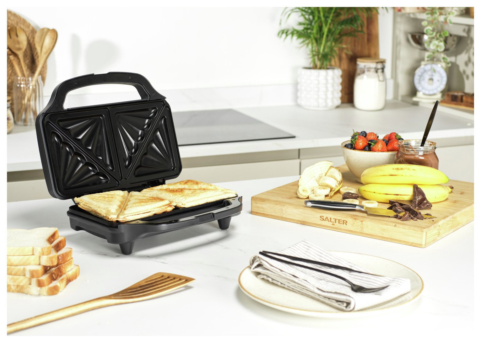 Buy Cookworks Portion Panini Press Black Sandwich toasters