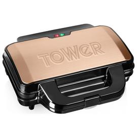 Tower T27031RG 2 Portion Sandwich Toaster - Rose Gold