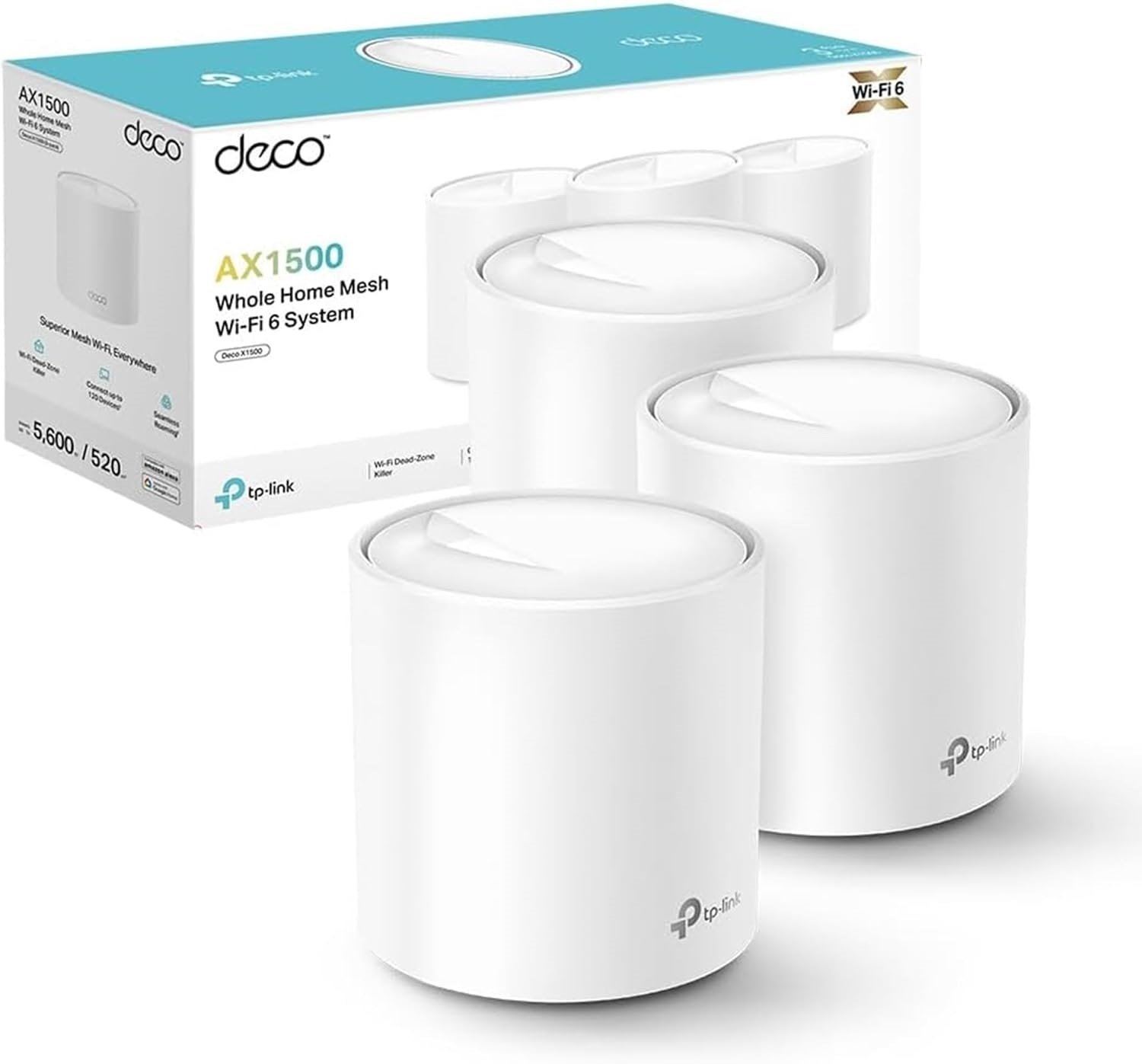 TP-Link Deco X1500 AX1500 Whole Home Mesh Wi-Fi 6 - 3-pack