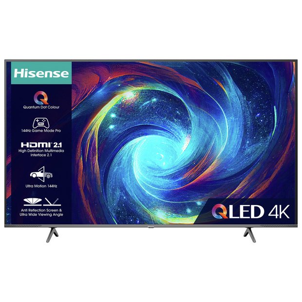 Hisense 43 Inch 43E78KQTUK Smart 4K UHD HDR QLED Freeview TV, £299.00