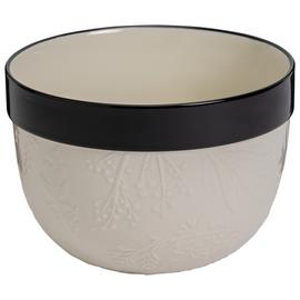 Habitat Winter Bouquet Stoneware Pudding Bowl - White