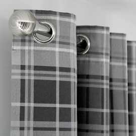 Habitat Traditional Check Fully Lined Eyelet Curtain