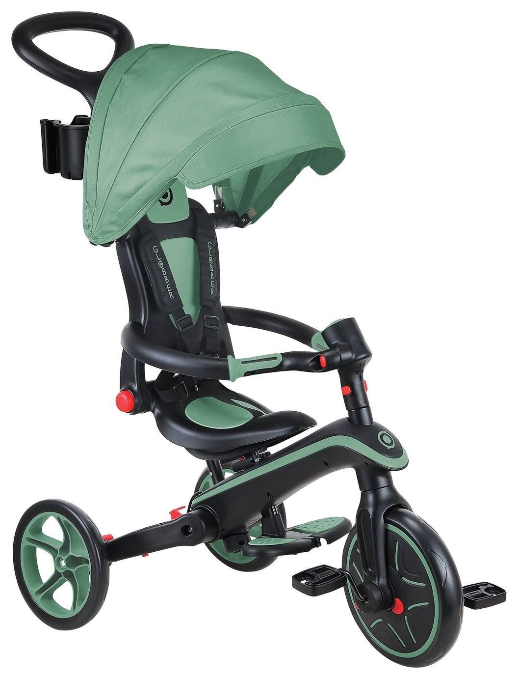 Globber 4-in-1 Explorer Foldable Trike - Olive Green