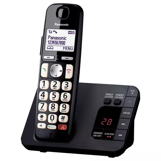 Panasonic KX-TGE820EB Big Button Cordless Phone - Single