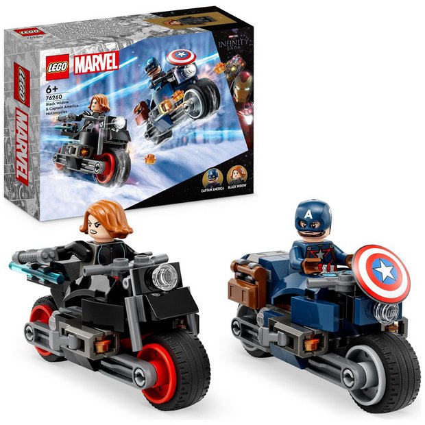 Buy LEGO Marvel Black Widow Captain America Motorcycles 76260 LEGO Argos