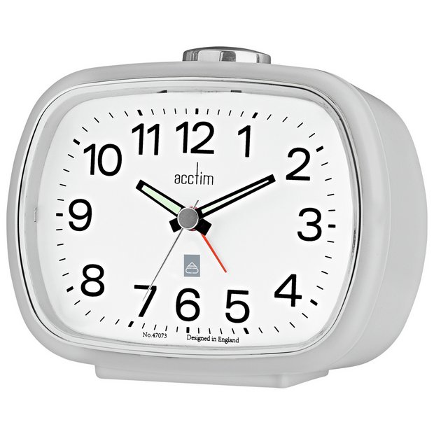 Buy Acctim Camilie Analogue Alarm Clock Grey Clocks Argos