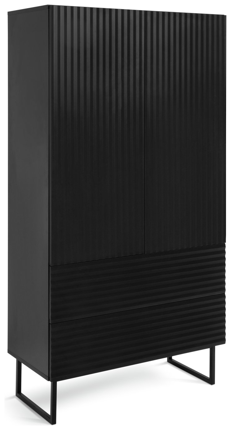 Habitat Cairo 2 Door 2 Drawer Wardrobe - Black