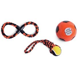 Petface Strong Tennis Ball Rope Dog Toy Set