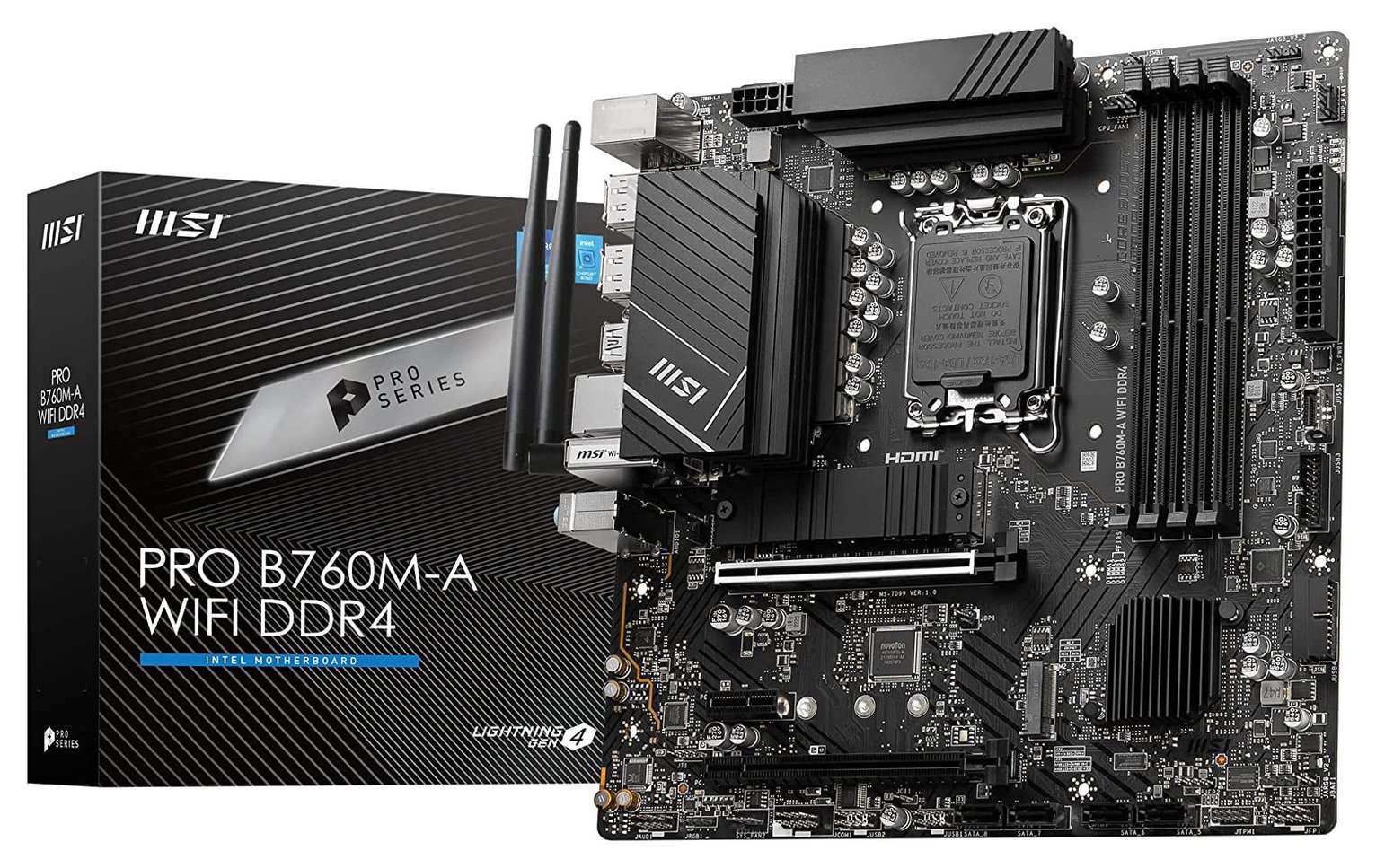MSI 1700 Pro Intel B760M-A DDR4 M-ATX WiFi Motherboard