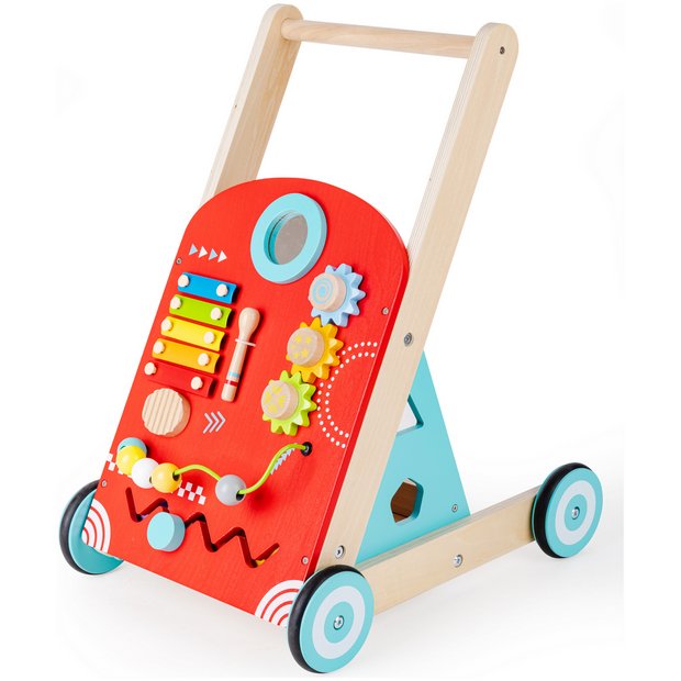 Wooden activity cube store walker