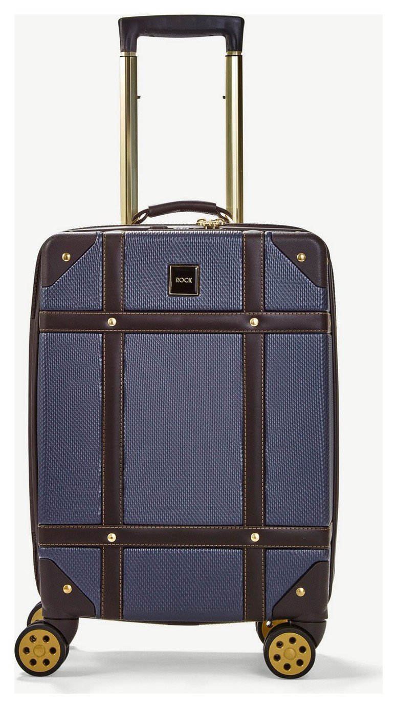 Rock Vintage Large Hard Suitcase - Navy