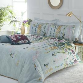 Buy Joules Cotton Pheasant Floral Green Bedding Set - Single, Duvet covers  and sets