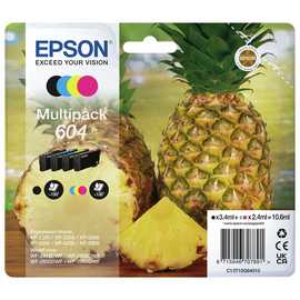 Epson 604 Pineapple 4 Ink Cartridges - Black & Colour