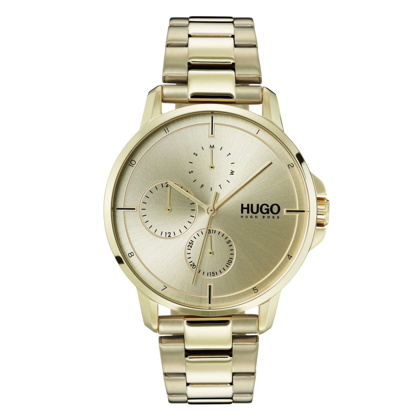 hugo boss gold plated mens watch