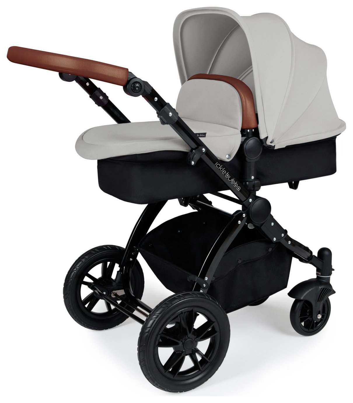 Ickle Bubba Stomp V3 All in One Travel System with Isofix Base - Silver/Black