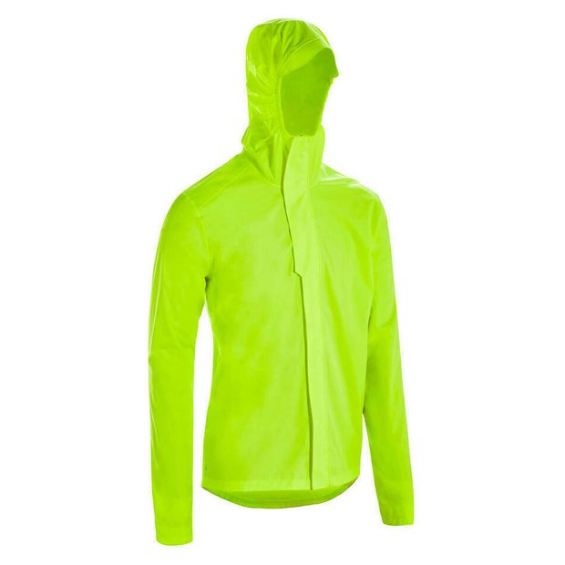 Women's Cycling Rain Jacket - 120 Yellow - Fluo yellow gre - Btwin