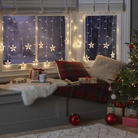 Argos Home Warm White Star Shaped Christmas Window Lights