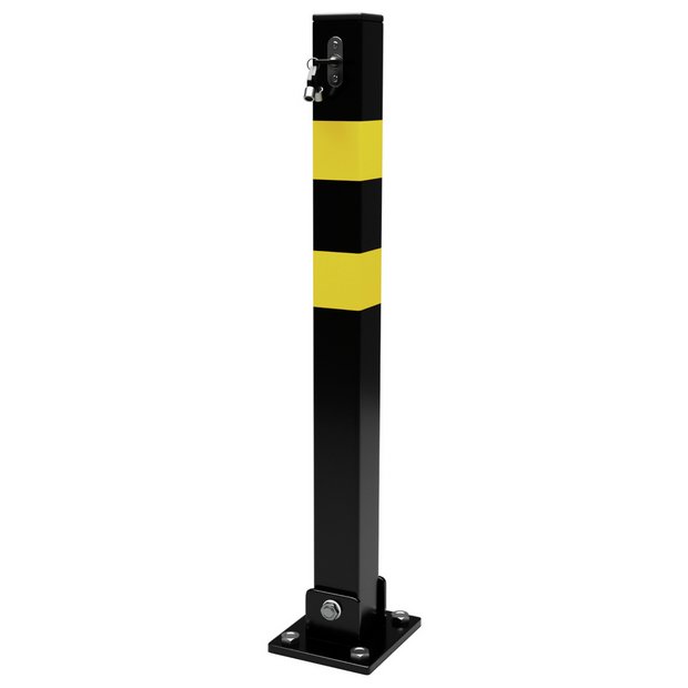 2-Pack Security Posts For Driveways – Fixed Steel Car Park Bollards, 47.2 Inch Height, Anti-Theft & Impact Protection