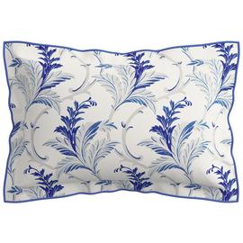 V&A Cotton 200 TC Baroque Patterned Pillowcase - Blue