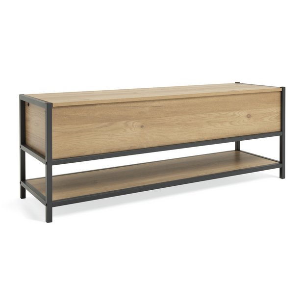 Metal and deals wood storage bench