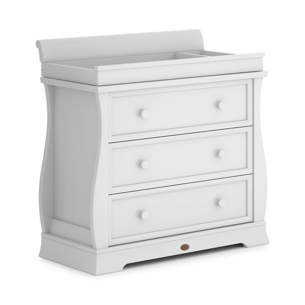 Buy Boori Sleigh 3 Drawer Dresser White Nursery Chest Of
