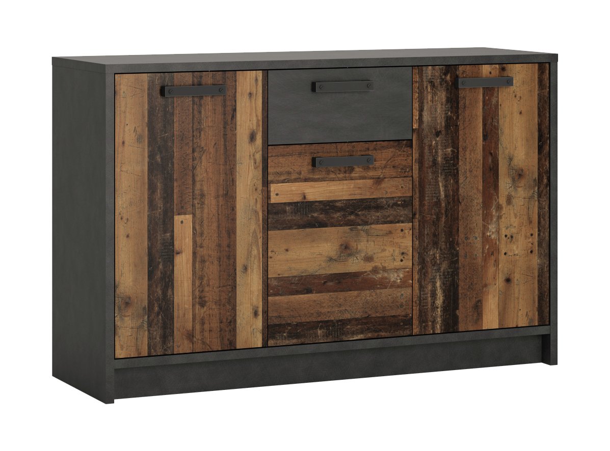Nubi 3 Door 1 Drawer Chest - Wood Effect