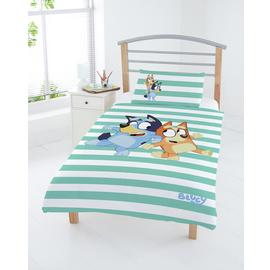 Bluey Cotton Blue and White Kids Bedding Set - Toddler