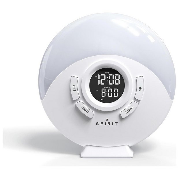 Spirit Digital LED Wakeup Light Alarm Clock - White by Habitat