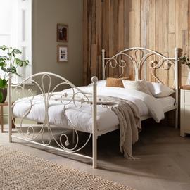 Argos white metal top bed frame single