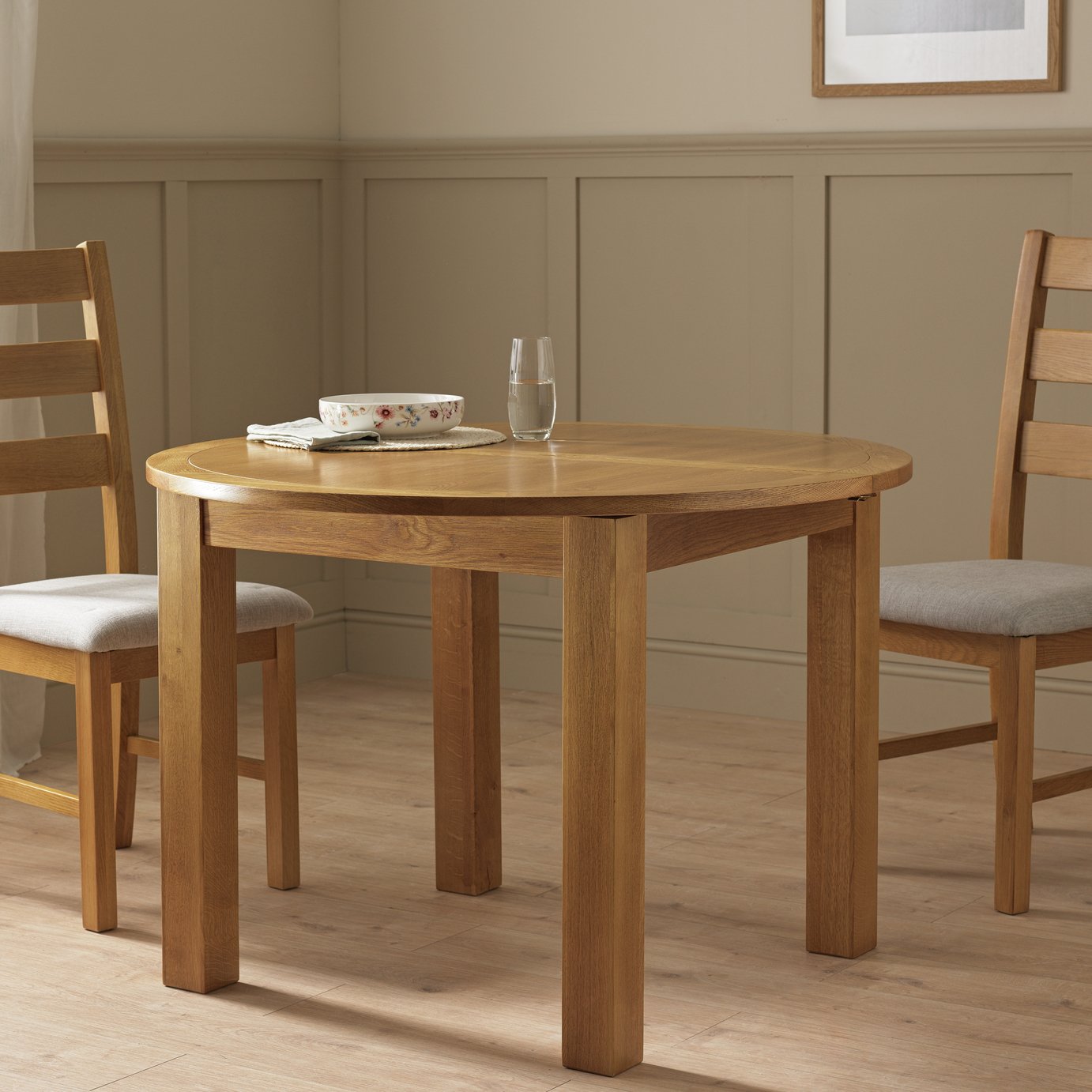 Argos Home Ashwell 4 Seater Oak Dining Table - Natural