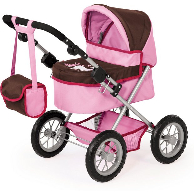 Buy Trendy Pink/Brown Dolls Pram at Argos.co.uk - Your Online Shop for ...