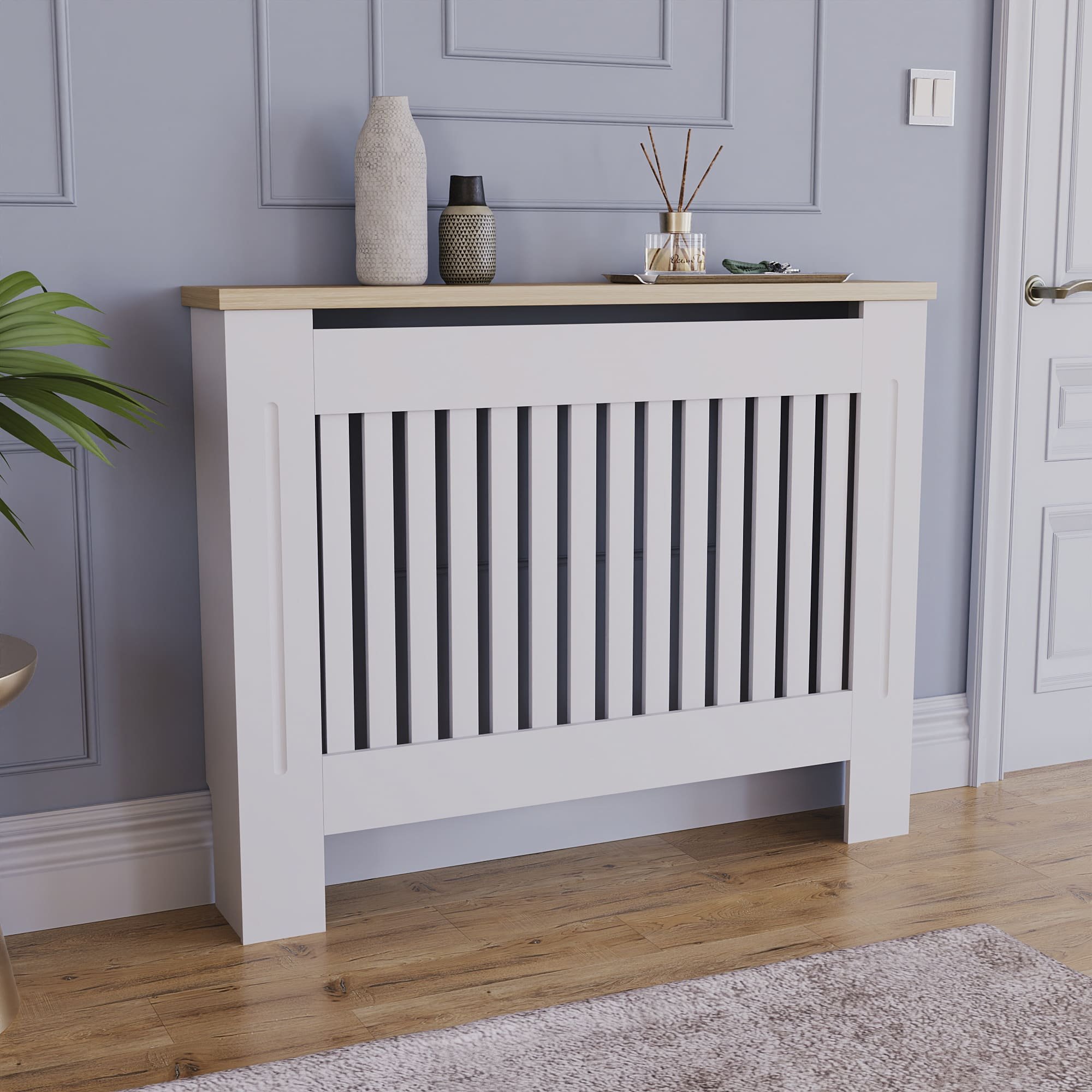 Vida Designs Arlington Medium MDF Radiator Cover - White