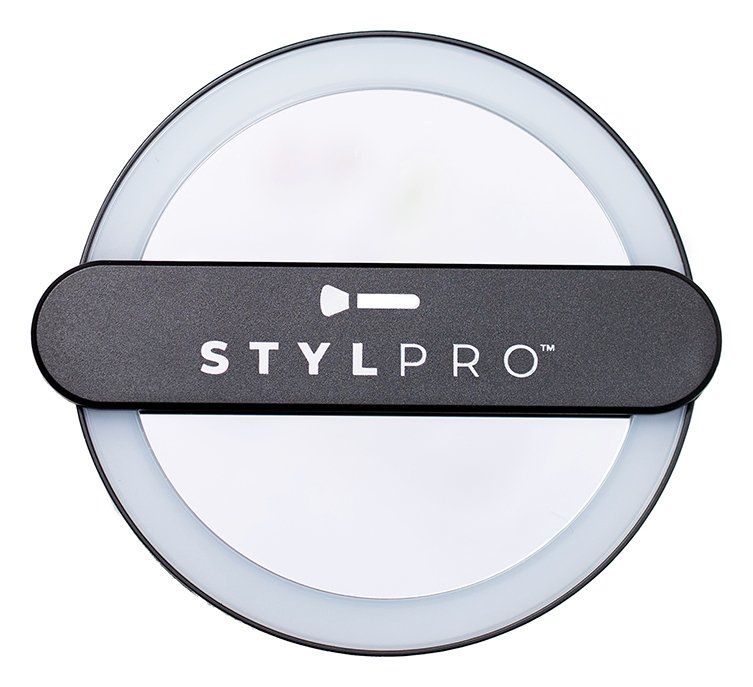 STYLPRO Twirl Me Up Hand Held LED Mirror - Black
