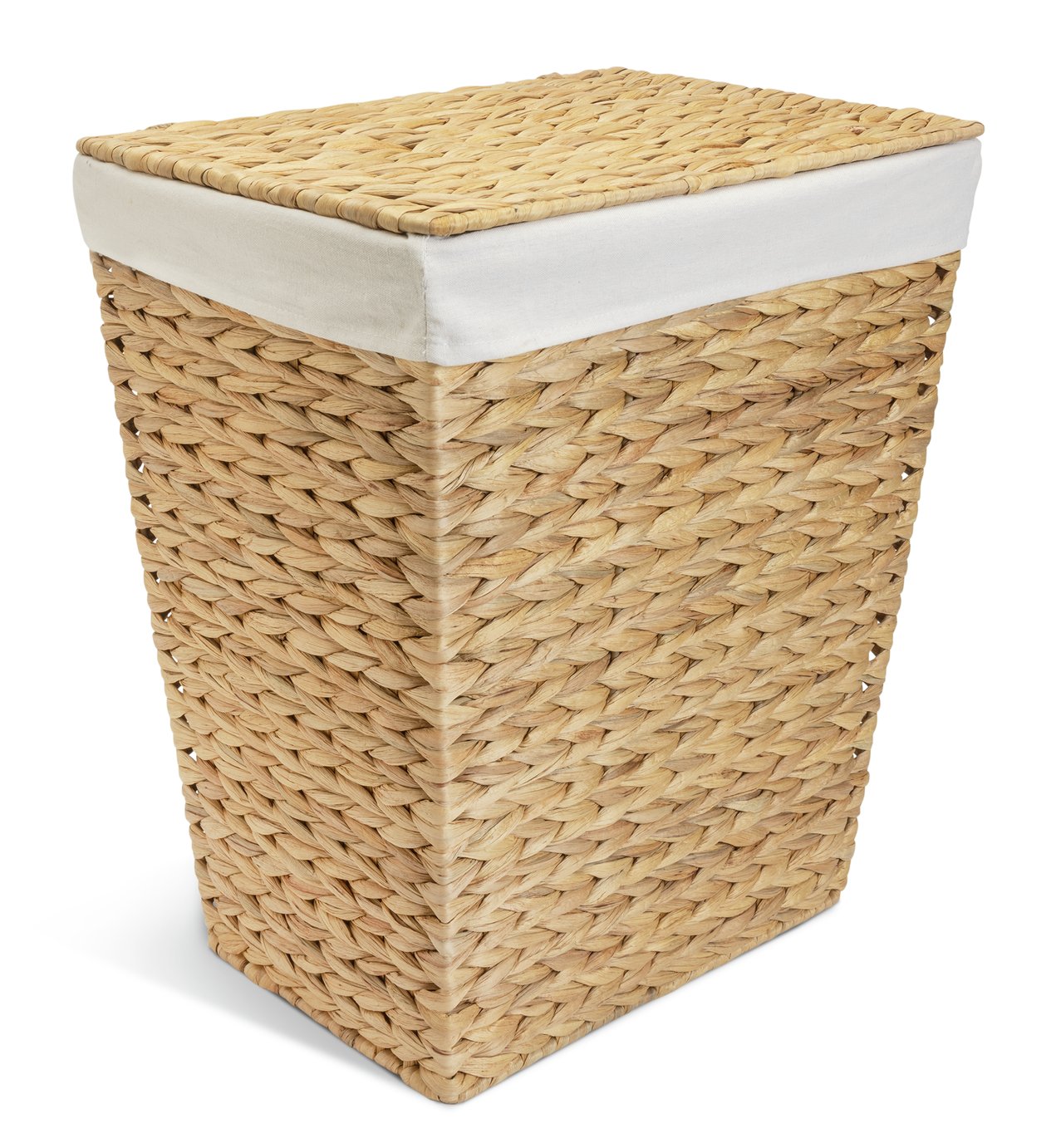 Habitat 83L Rectangle Water Hyacinth Laundry Basket -Natural
