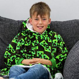 Hugzee Minecraft Fleece Hooded Blanket - Medium