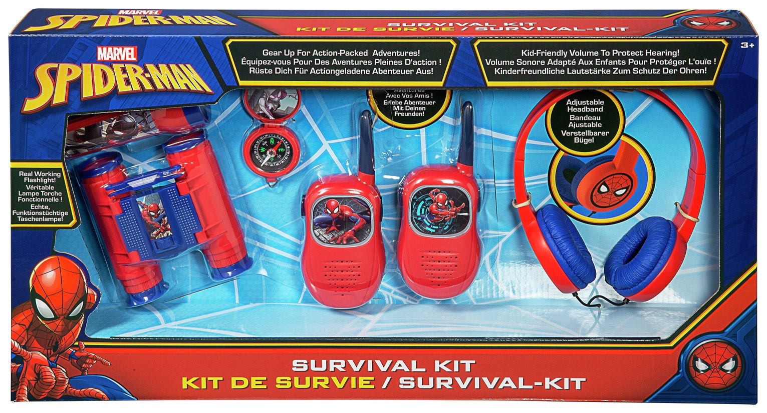 Marvel Spider-Man Three Piece Walkie Talkie Adventure Set