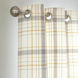 Habitat Classic Check Fully Lined Eyelet Curtains