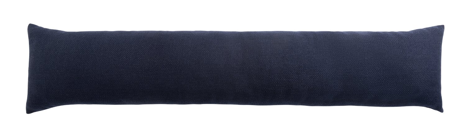Habitat Basket Weave Draught Excluder - Navy